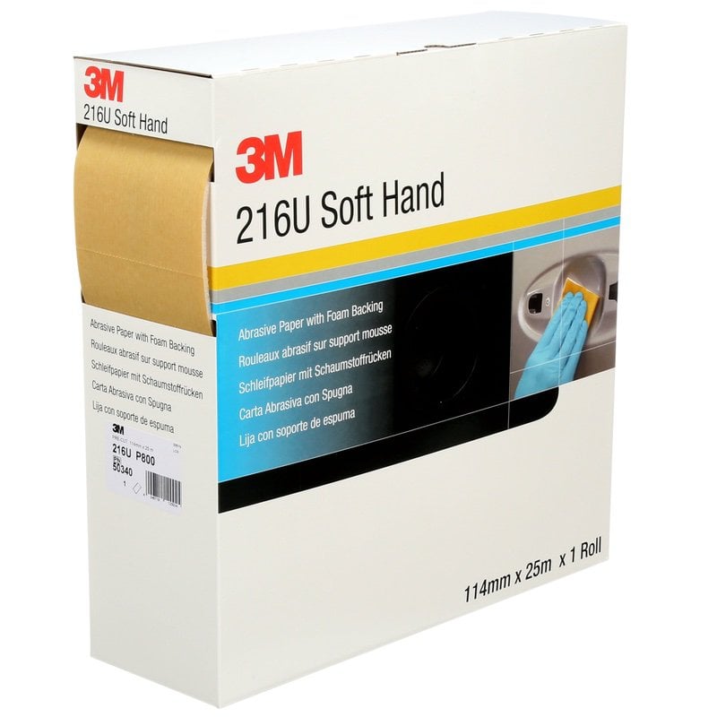 3M™ 216U perforált szivacsos csiszolótekercs, 50340, 114mmx25mm, P800