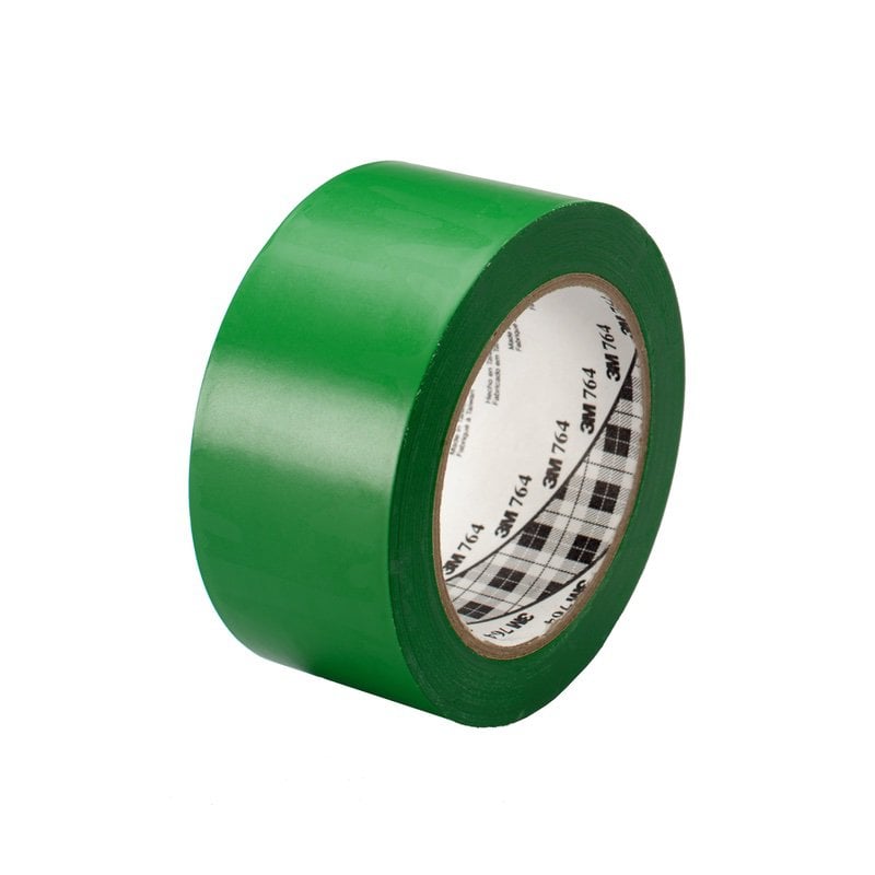 3M™ General Purpose Vinyl Tape 764i, Green, 1245 mm x 33 m, 0.13 mm