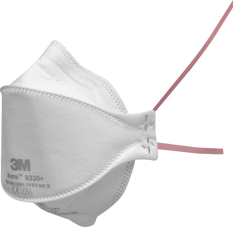 3M™ Aura™ Particulate Respirator, FFP3, Unvalved, 9330+