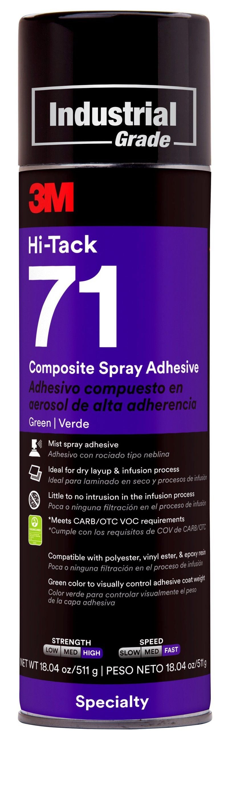 3M™ Hi-Tack 71 aeroszolos ragasztó, zöld, 654 ml
