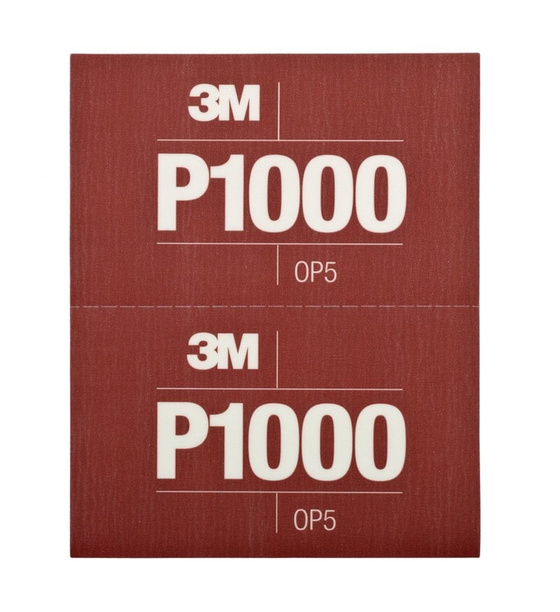 3M™ Hookit™ Flexible Abrasive Hand Sheet 270J, 140 mm x 171 mm, P1000, 34341