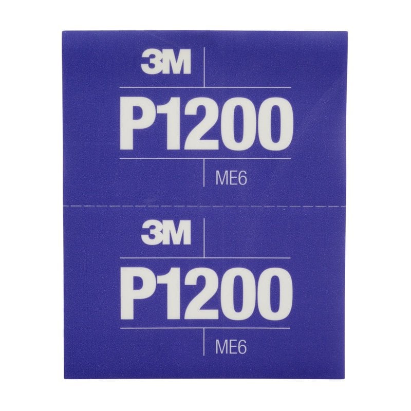 3M™ Hookit™ Flexible Abrasive Hand Sheet 270J, 140 mm x 171 mm, P1200, 34342