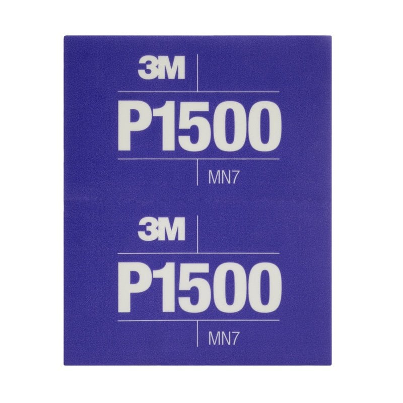 3M™ Hookit™ Flexible Abrasive Hand Sheet 270J, 140 mm x 171 mm, P1500, 34343