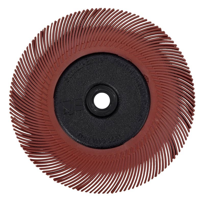3M™ Scotch-Brite™ BB-ZB C típusú radiális sünkefe, P220, 193 mm x 25,4 mm x 32 mm, bordó