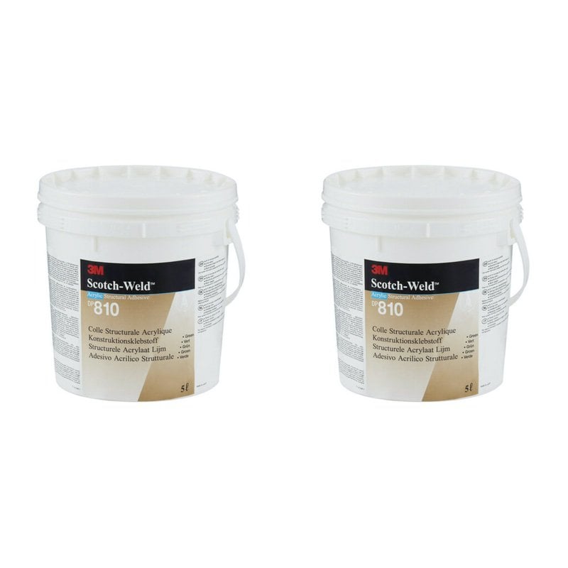 3M™ Scotch-Weld™ DP810 kétkomponensű akrilragasztó, alacsony szaghatású, zöld, 10 L