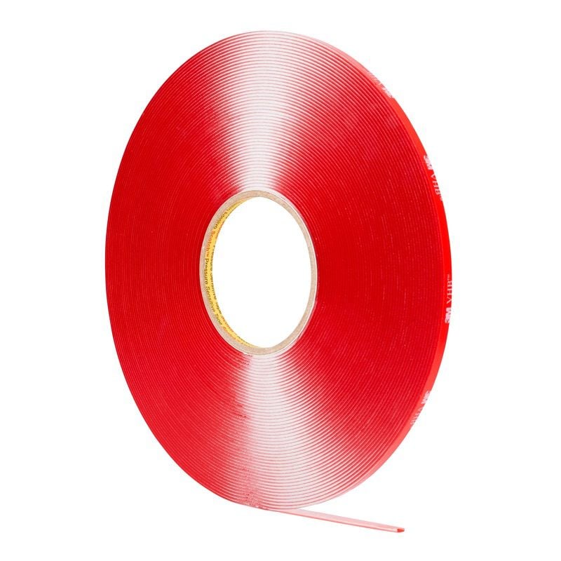 3M™ VHB™ 4915F akril kétoldalas ragasztószalag, 1,5 mm vastag, átlátszó, 9 mm x 25 m