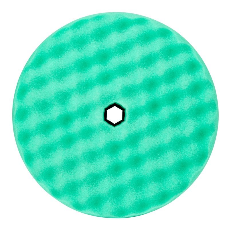 3M™ Perfect-It™ Foam Compounding Pad, Quick Connect System, Green, Convoluted, 216 mm, 50874