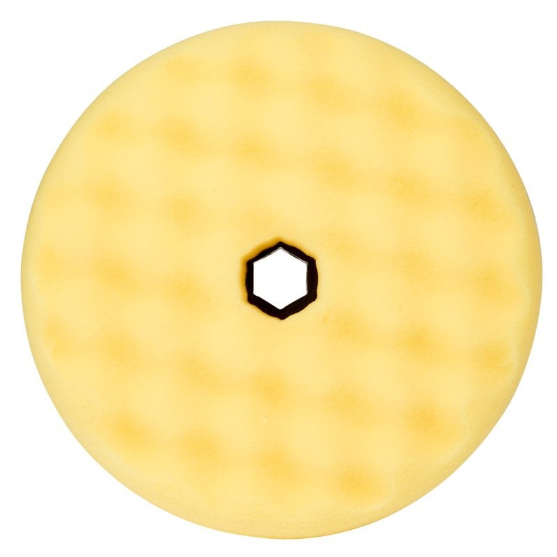 3M™ Perfect-It™ Foam Polishing Pad, Quick Connect System, Yellow, Convoluted, 150 mm, 50879