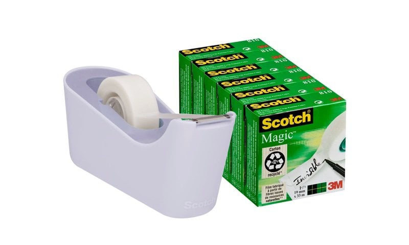 Scotch® adagoló Levendula + Scotch® Magic™ ragasztószalag, 6 tek., 19 mm x 33 m