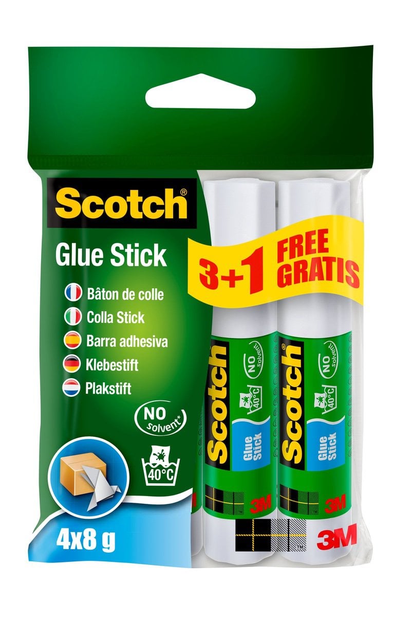 Scotch® Hagyományos ragasztóstift 2+1, 8g
