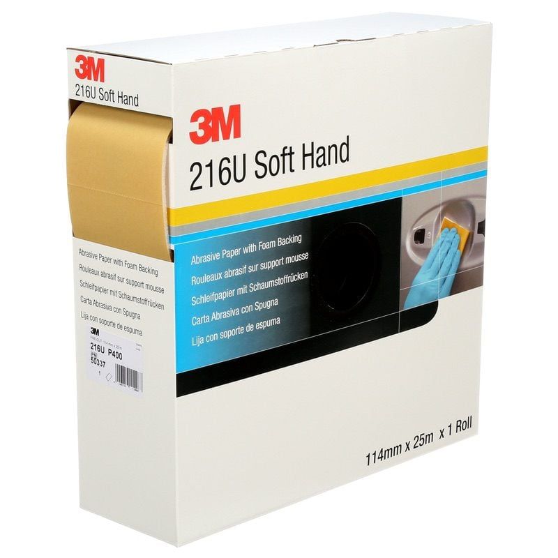 3M™ 216U perforált szivacsos csiszolótekercs, 50337, 114mmx25mm, P400