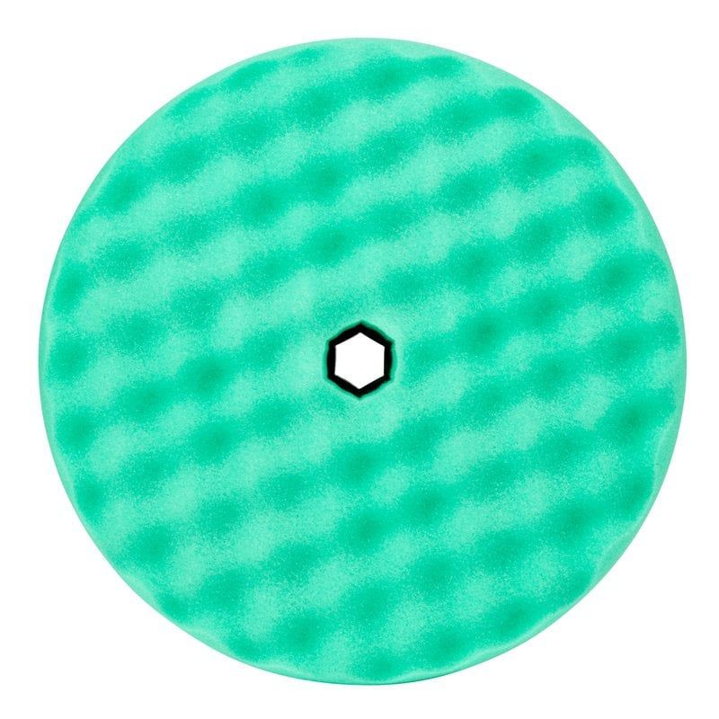 3M™ Perfect-It™ Foam Compounding Pad, Quick Connect System, Green, Convoluted, 216 mm, 50874