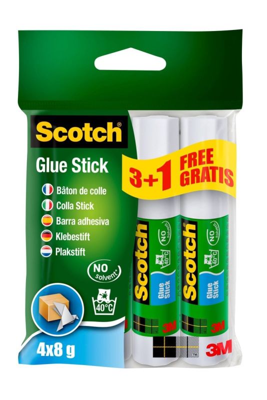Scotch® Hagyományos ragasztóstift 2+1, 8g