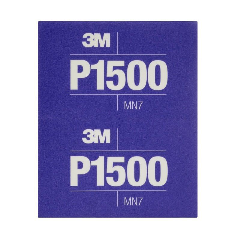 3M™ Hookit™ Flexible Abrasive Hand Sheet 270J, 140 mm x 171 mm, P1500, 34343