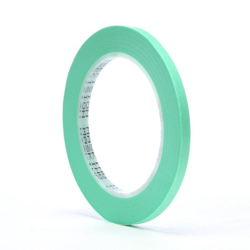 3M™ Precision Masking Tape, Green, 6.35 mm x 55 m, 06525