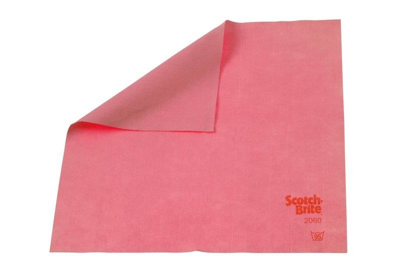 Scotch-Brite™ Fast Shine Microfibre Wipes 2060, Red, 360 mm x 400 mm, 10/Pack
